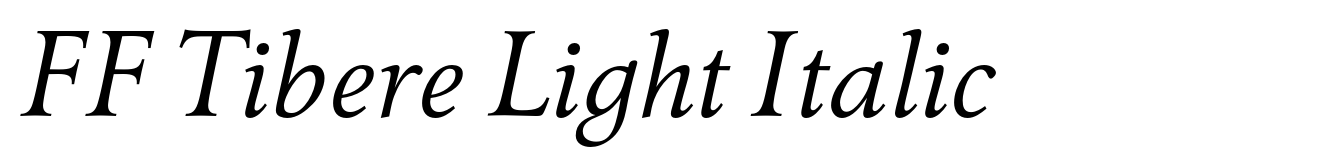 FF Tibere Light Italic
